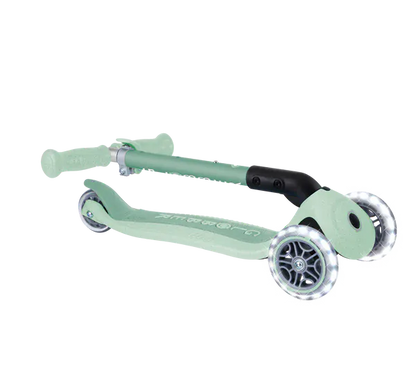 Globber Scooter Scooter Infantil 3 Ruedas Globber Ecológico Plegable con Luces Pistachio 692-505-2