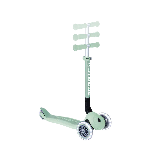 Globber Scooter Scooter Infantil 3 Ruedas Globber Ecológico Plegable con Luces Pistachio 692-505-2
