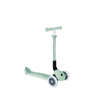 Scooter Infantil 3 Ruedas Ecológico Plegable con Luces Pistachio - Globber