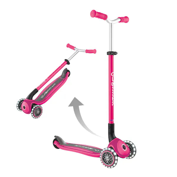Globber Scooter Scooter Infantil Maxi Lights con Luces LED Pink 663-110