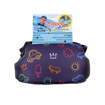Green dolphin Flotadores Flotador con Alitas Autos Azul  - Green Dolphin G153