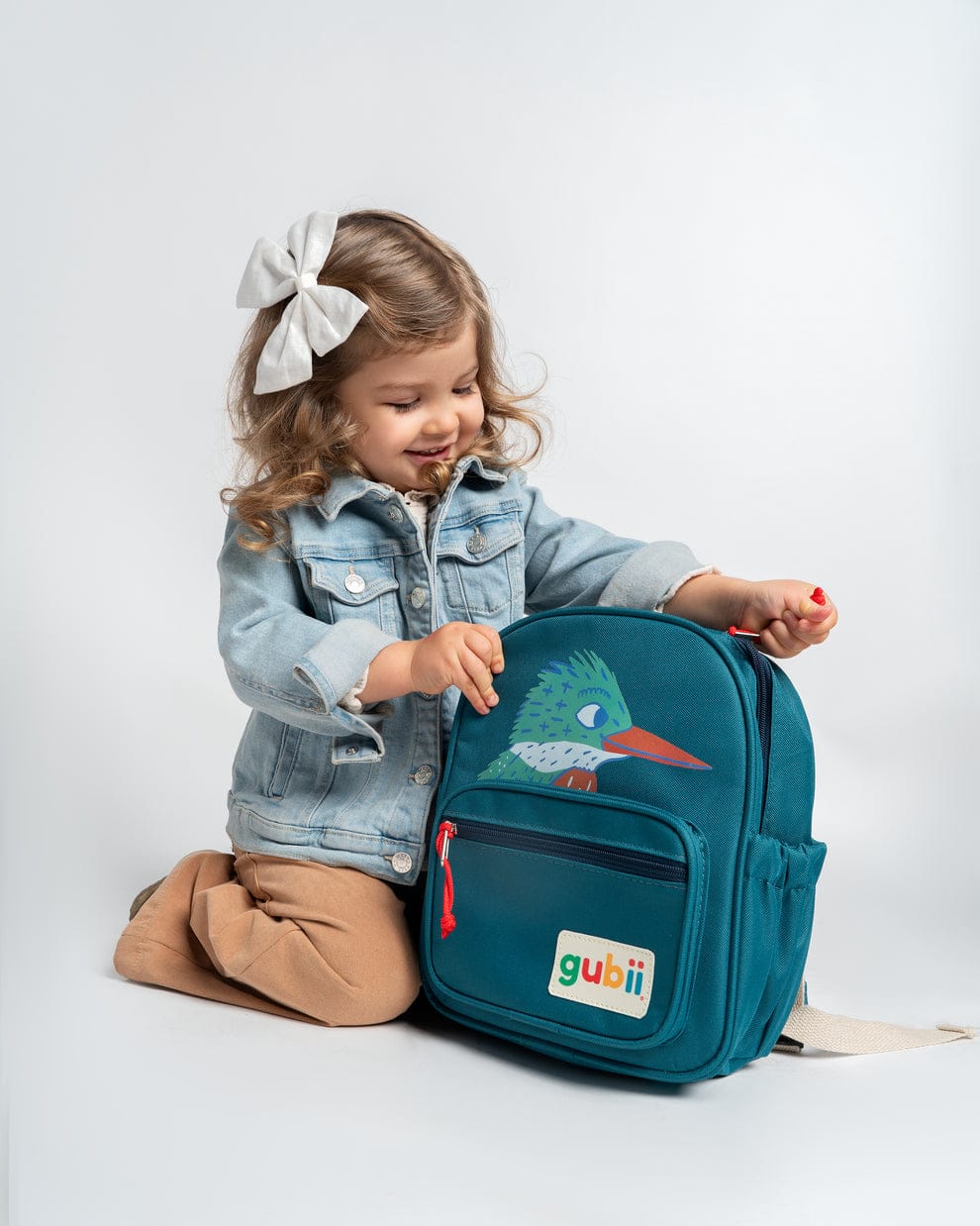 Gubii Mochila Mochila pequeños salvajes Martín pescador verde petroleo - Gubii 64861180