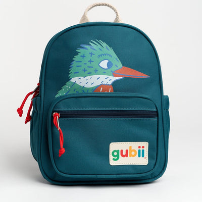 Mochila pequeños salvajes Martín pescador verde petroleo - Gubii