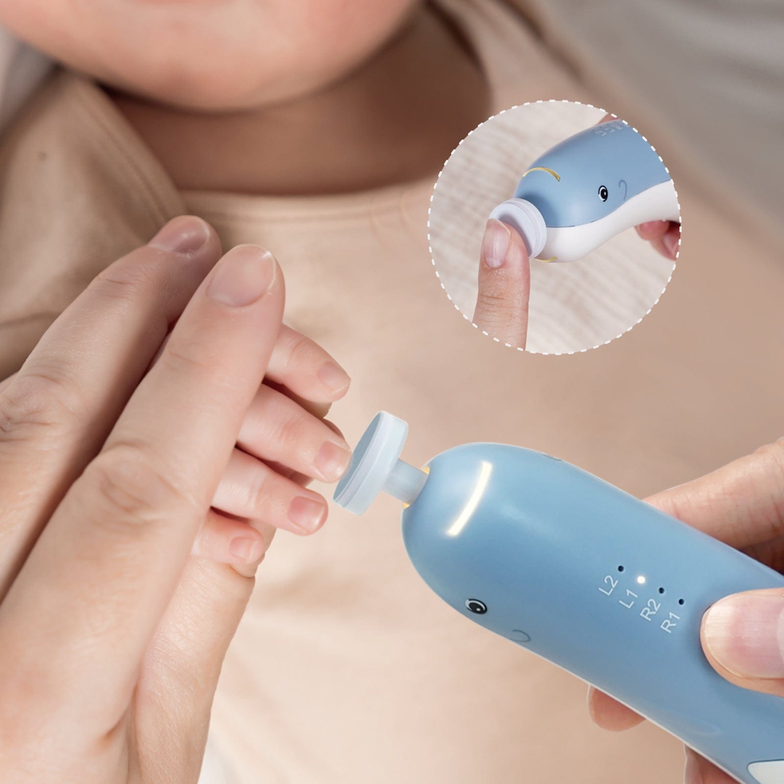 Haakaa Cuidado Personal Limador de uñas eléctrico Friendly Whale - Haakaa SGE088