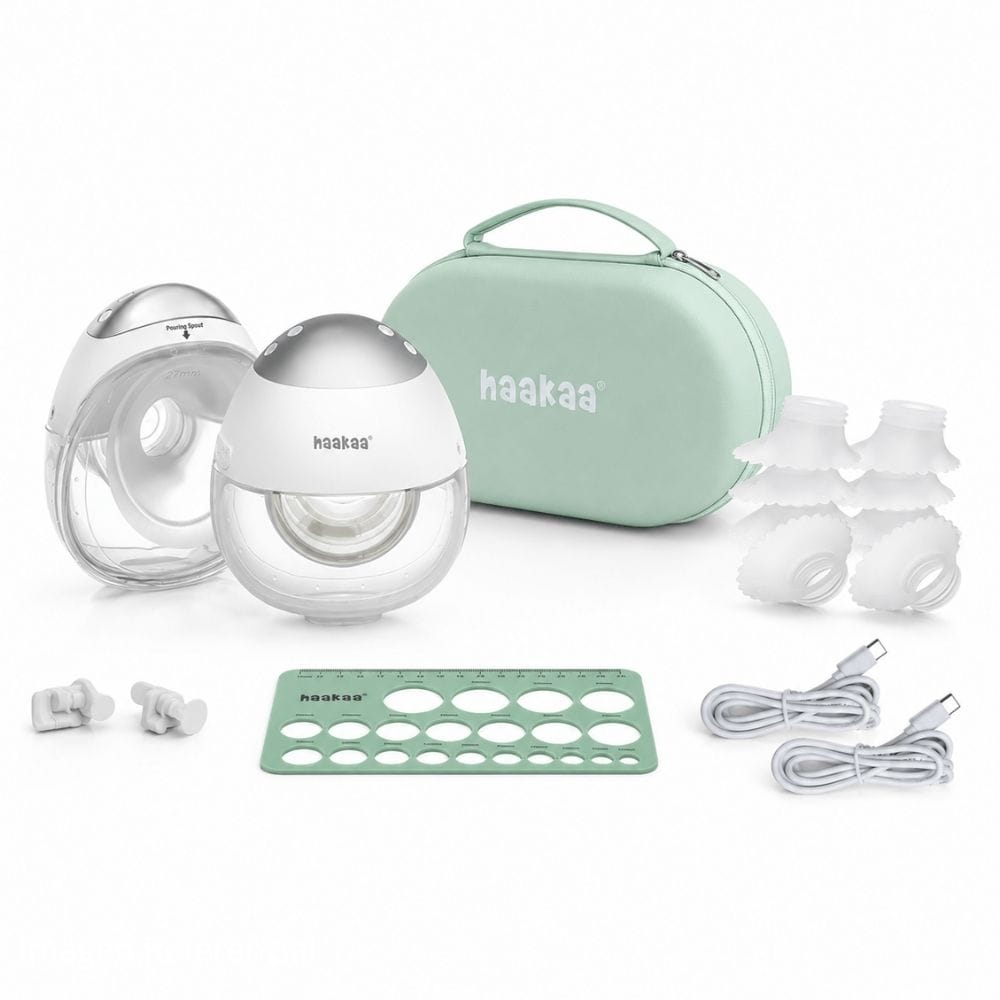 Haakaa Lactancia Materna Extractor de Leche Eléctrico Doble Portátil E-Ladybug Deluxe - Haakaa