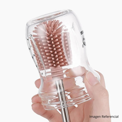 Haakaa Mamadera Cepillo de silicona para mamaderas Palo Rosa - Haakaa NHK071-BH