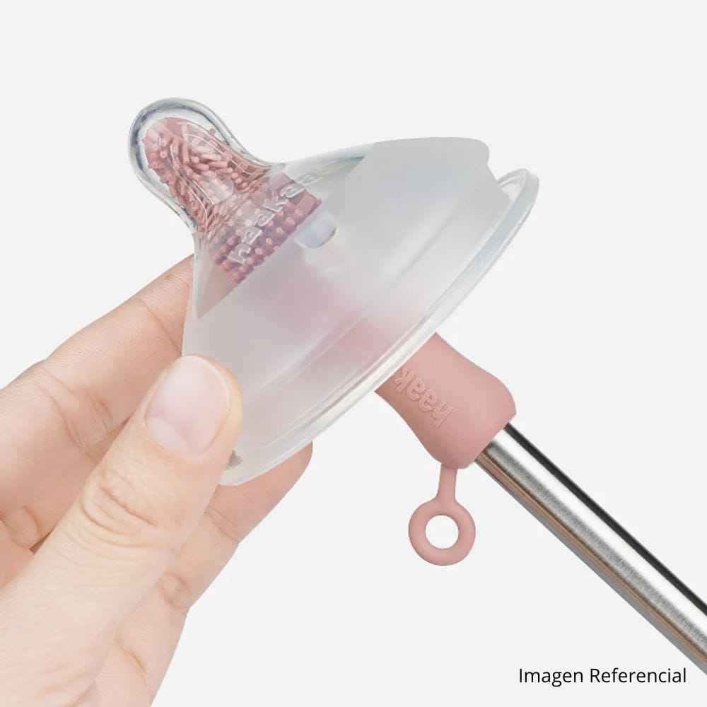 Haakaa Mamadera Cepillo de silicona para mamaderas Palo Rosa - Haakaa NHK071-BH