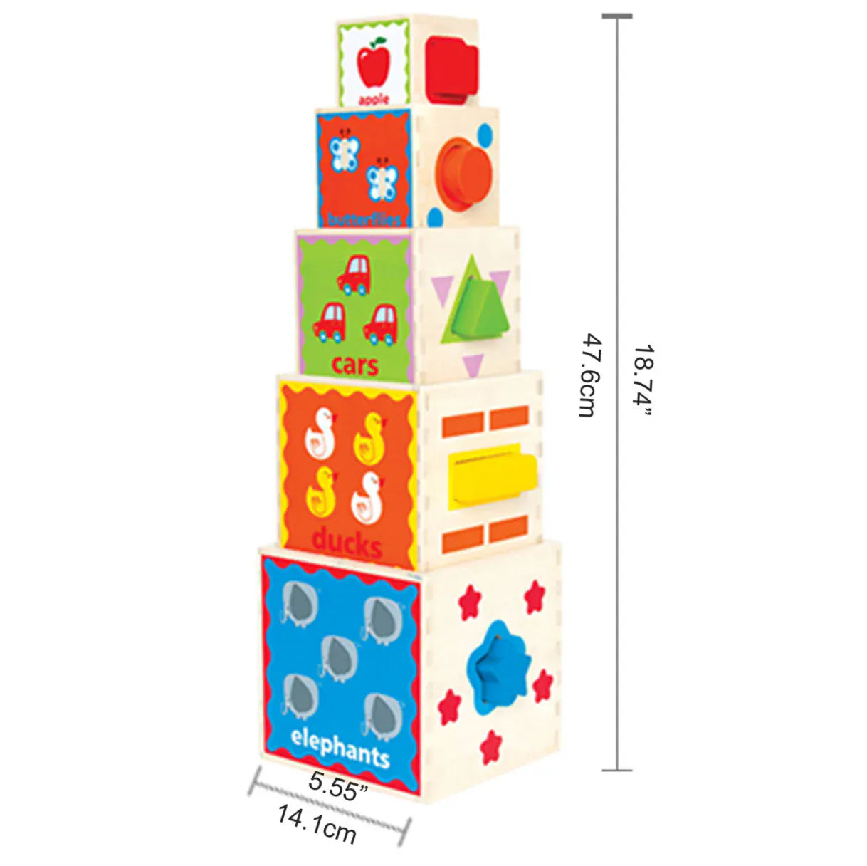 Hape Arte / Manualidades cubos para apilar - piramide E0413