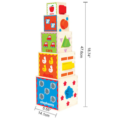 Hape Arte / Manualidades cubos para apilar - piramide E0413