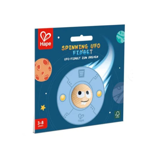 Hape Destreza y Habilidades Juguete antiestrés en forma de Ovni giratorio - Hape E6612