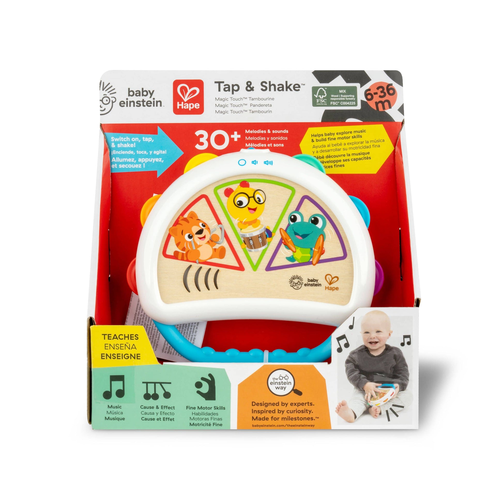 Hape Instrumentos musicales Pandereta Toques Mágicos - Hape 800916