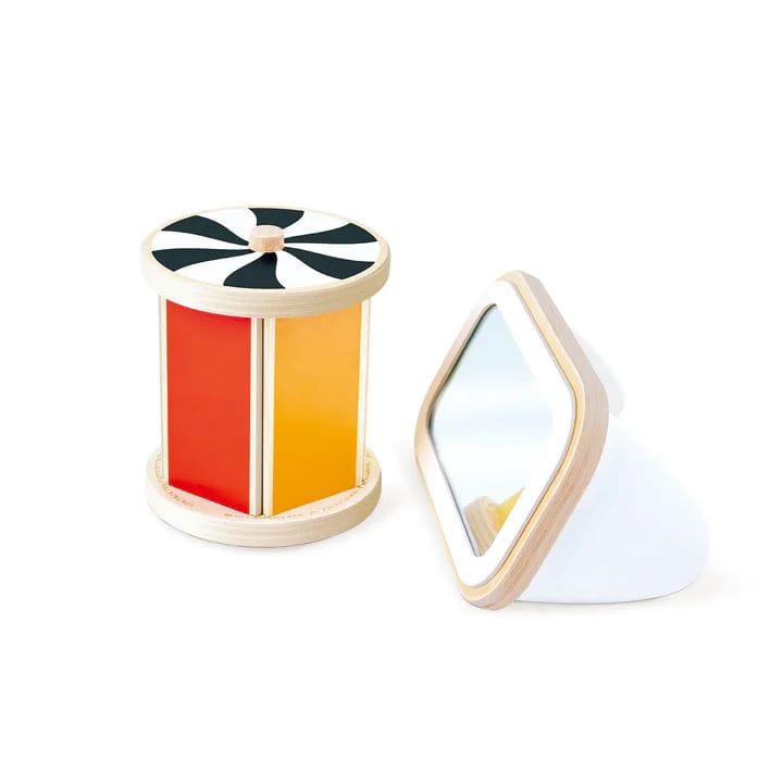 Hape Juguetes sensoriales Tambor giratorio con espejo - Hape E0139