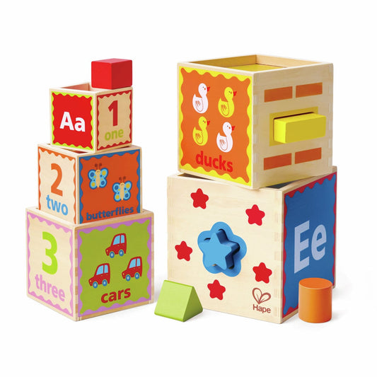 Hape Puzzles y encajes Bloques Pirámide del juego - Hape E0413
