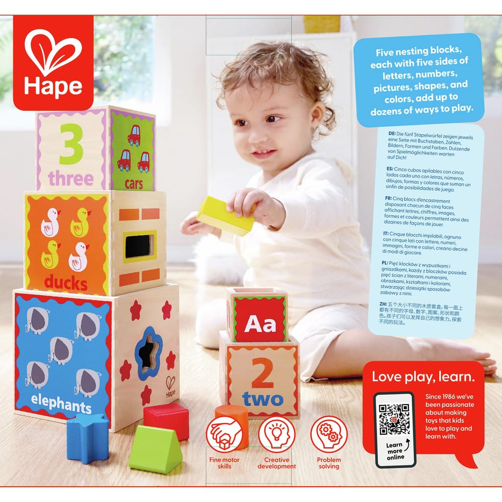 Hape Puzzles y encajes Bloques Pirámide del juego - Hape E0413
