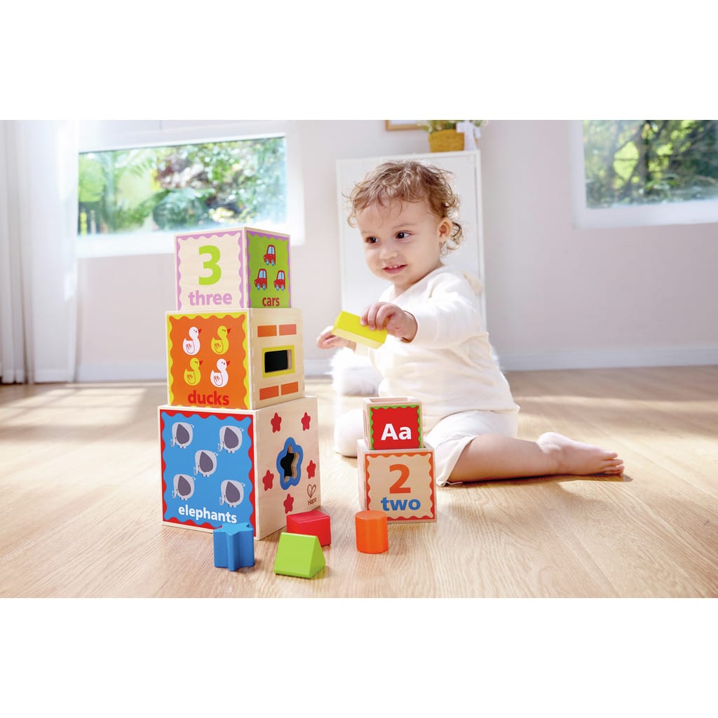 Hape Puzzles y encajes Bloques Pirámide del juego - Hape E0413