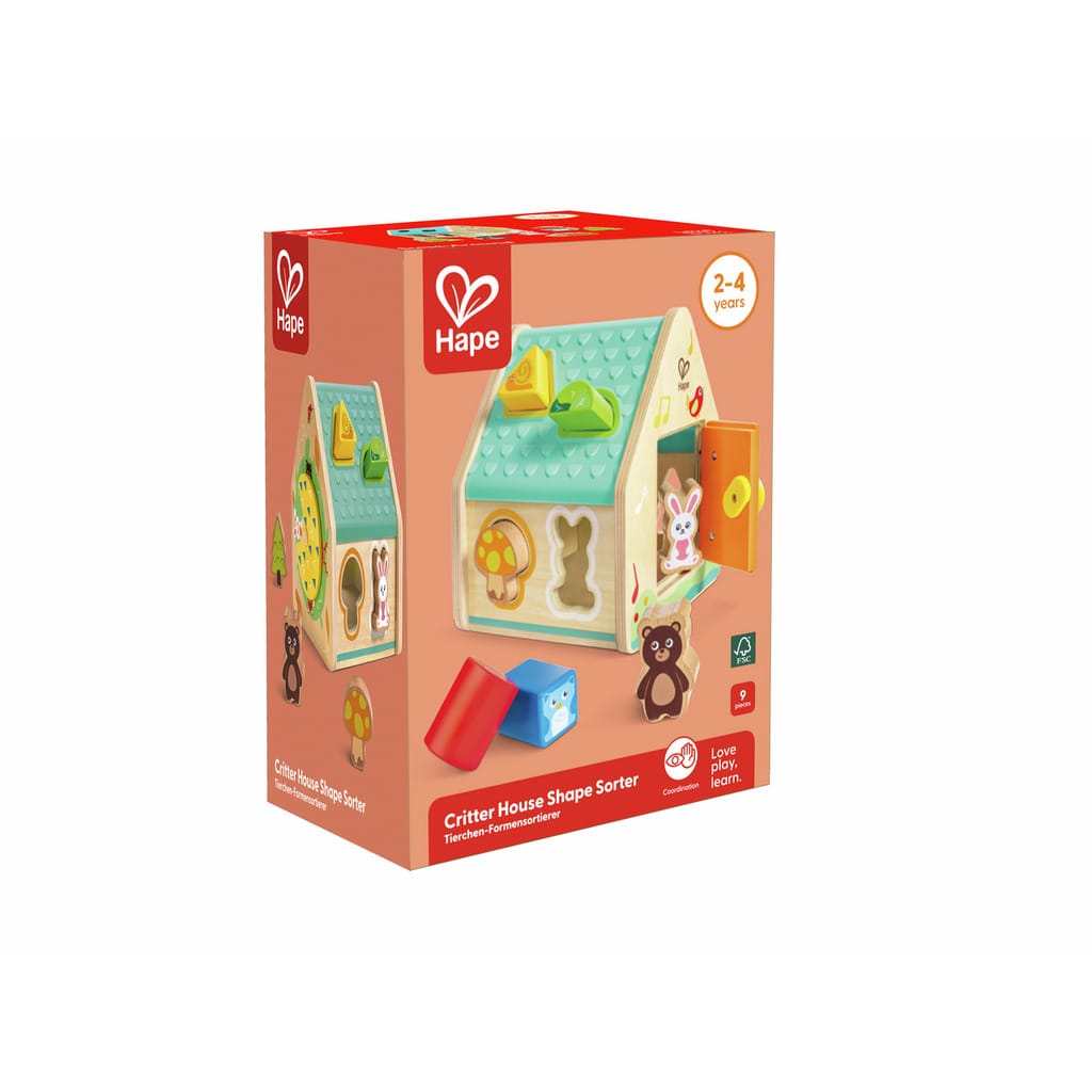 Hape Puzzles y encajes Juego de encaje Clasificador de Formas en la Casa de Criaturas - Hape E0515