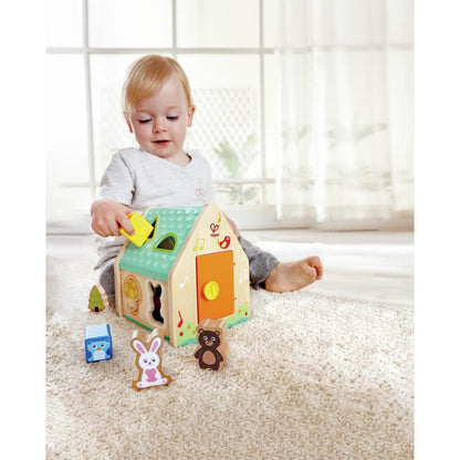 Hape Puzzles y encajes Juego de encaje Clasificador de Formas en la Casa de Criaturas - Hape E0515