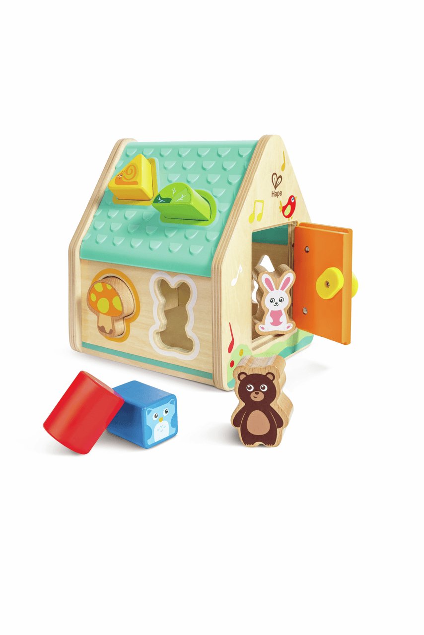 Hape Puzzles y encajes Juego de encaje Clasificador de Formas en la Casa de Criaturas - Hape E0515