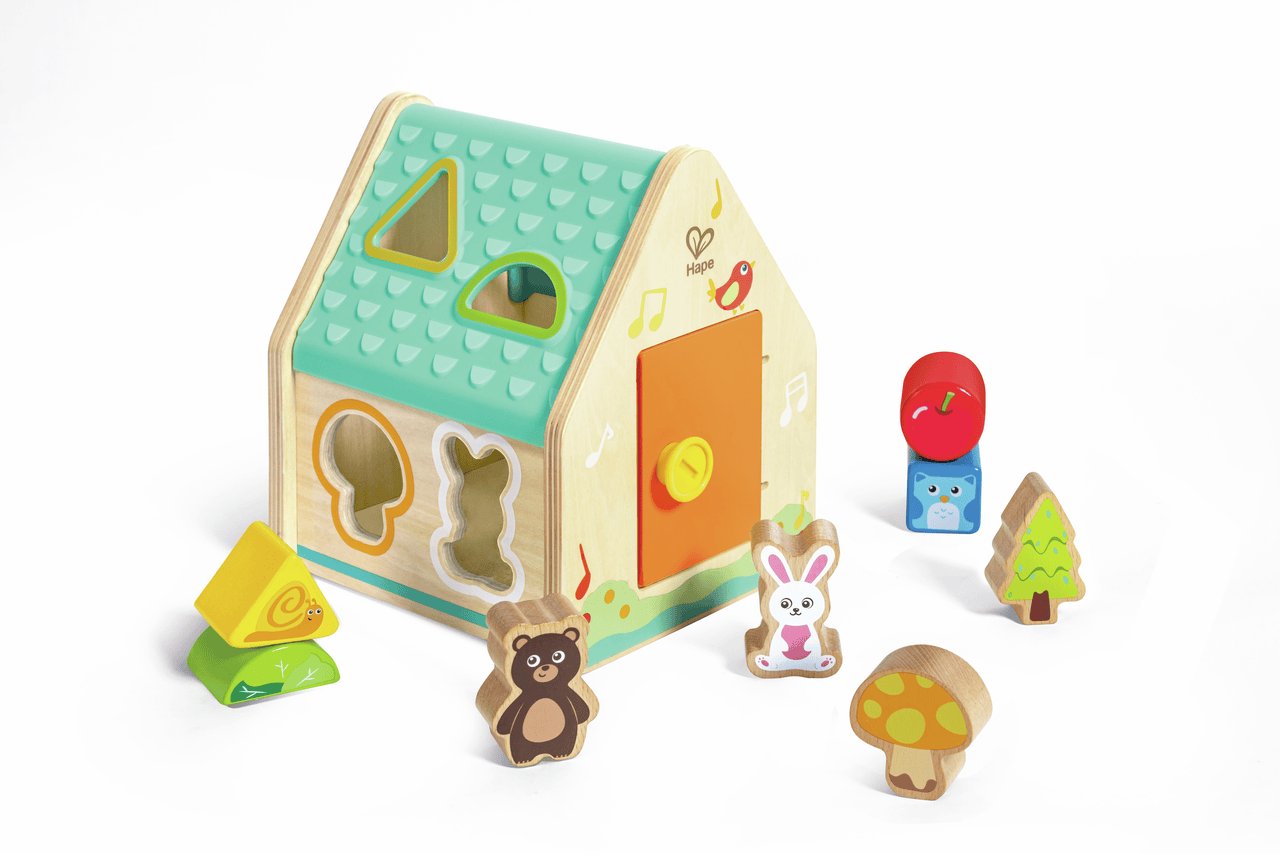 Hape Puzzles y encajes Juego de encaje Clasificador de Formas en la Casa de Criaturas - Hape E0515