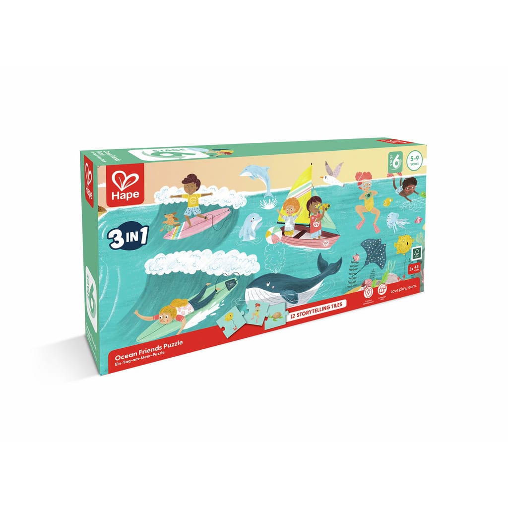 Hape Puzzles y encajes Puzzle amigos del mar - Hape E1645