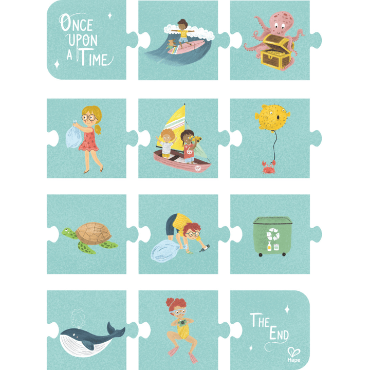 Hape Puzzles y encajes Puzzle amigos del mar - Hape E1645