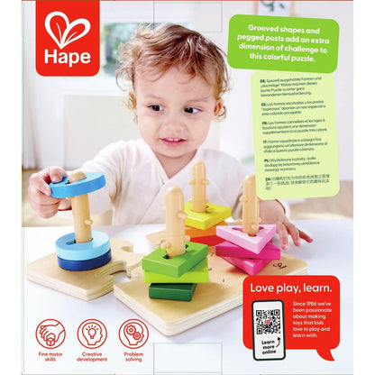 Hape Puzzles y encajes Puzzle creativo de clavillas- Hape E0411