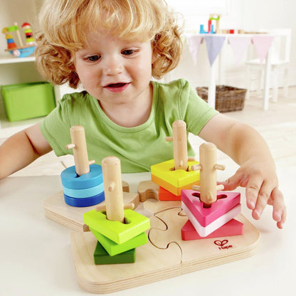 Hape Puzzles y encajes Puzzle creativo de clavillas- Hape E0411