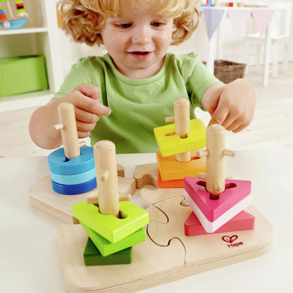 Hape Puzzles y encajes Puzzle creativo de clavillas- Hape E0411