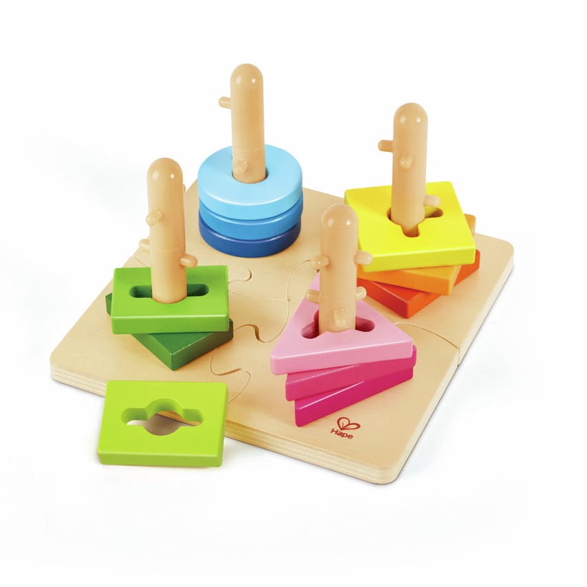 Hape Puzzles y encajes Puzzle creativo de clavillas- Hape E0411