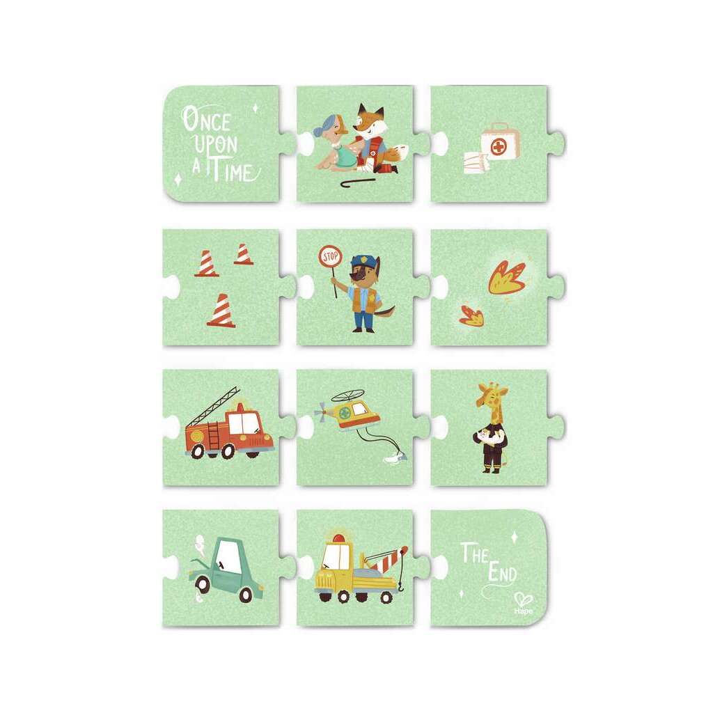 Hape Puzzles y encajes Puzzle de vehículos de rescate - Hape E1639