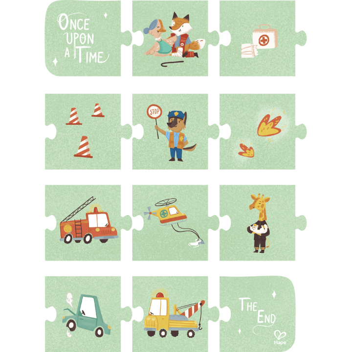 Hape Puzzles y encajes Puzzle de vehículos de rescate - Hape E1639