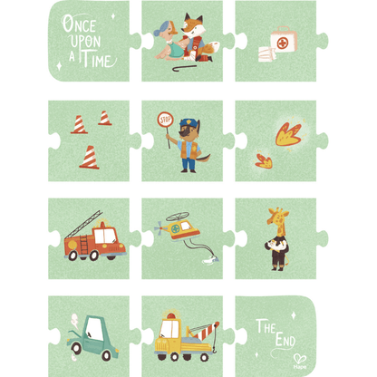 Hape Puzzles y encajes Puzzle de vehículos de rescate - Hape E1639