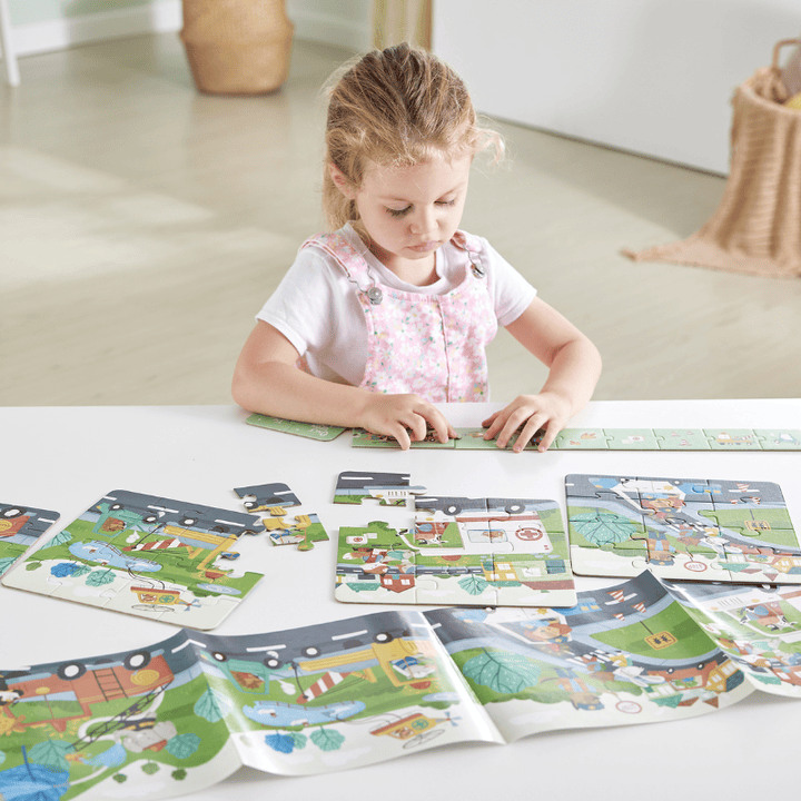 Hape Puzzles y encajes Puzzle de vehículos de rescate - Hape E1639