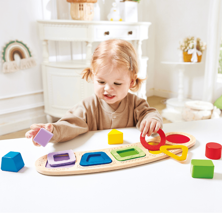 Hape Puzzles y encajes Rompecabezas de clasificación de colores y formas - Hape E1666