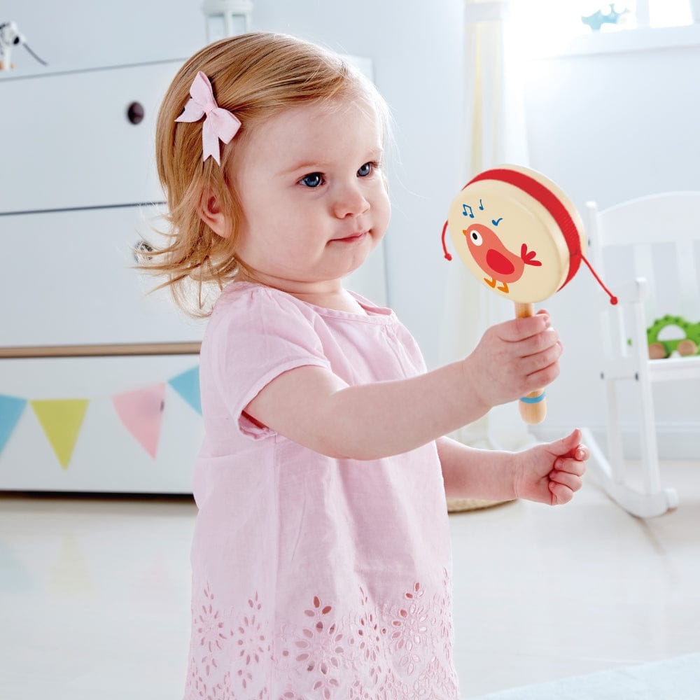 Hape Sonajero Sonajero con forma de tambor que imitan el canto - Hape E8380