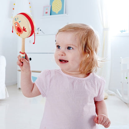 Hape Sonajero Sonajero con forma de tambor que imitan el canto - Hape E8380