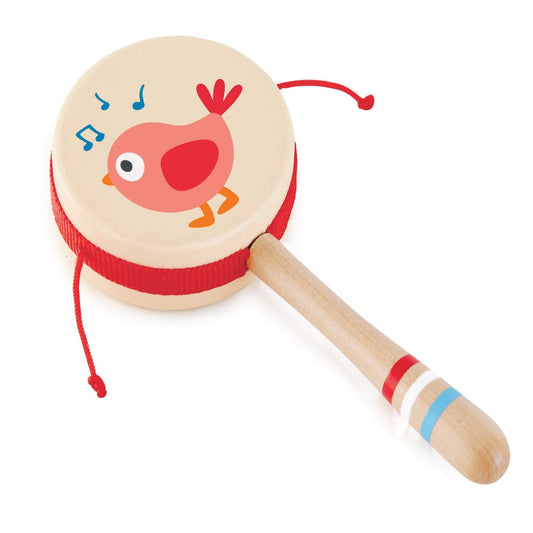 Hape Sonajero Sonajero con forma de tambor que imitan el canto - Hape E8380