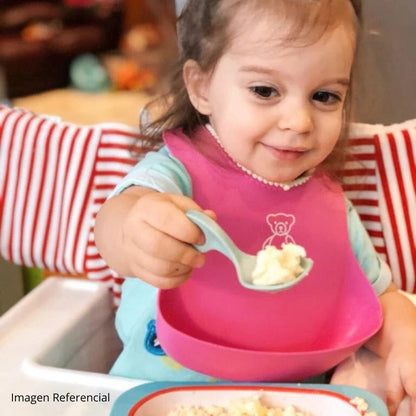 I Can Alimentación Set 2 cucharas para comer bebé celeste blanco - ICan 7350084550025