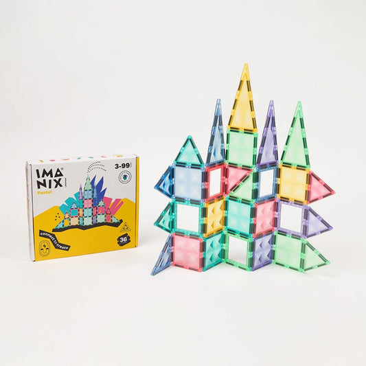 Imanix Juegos Magnéticos Juego de construcción Imanix Pastel 36 Piezas IMA-P36