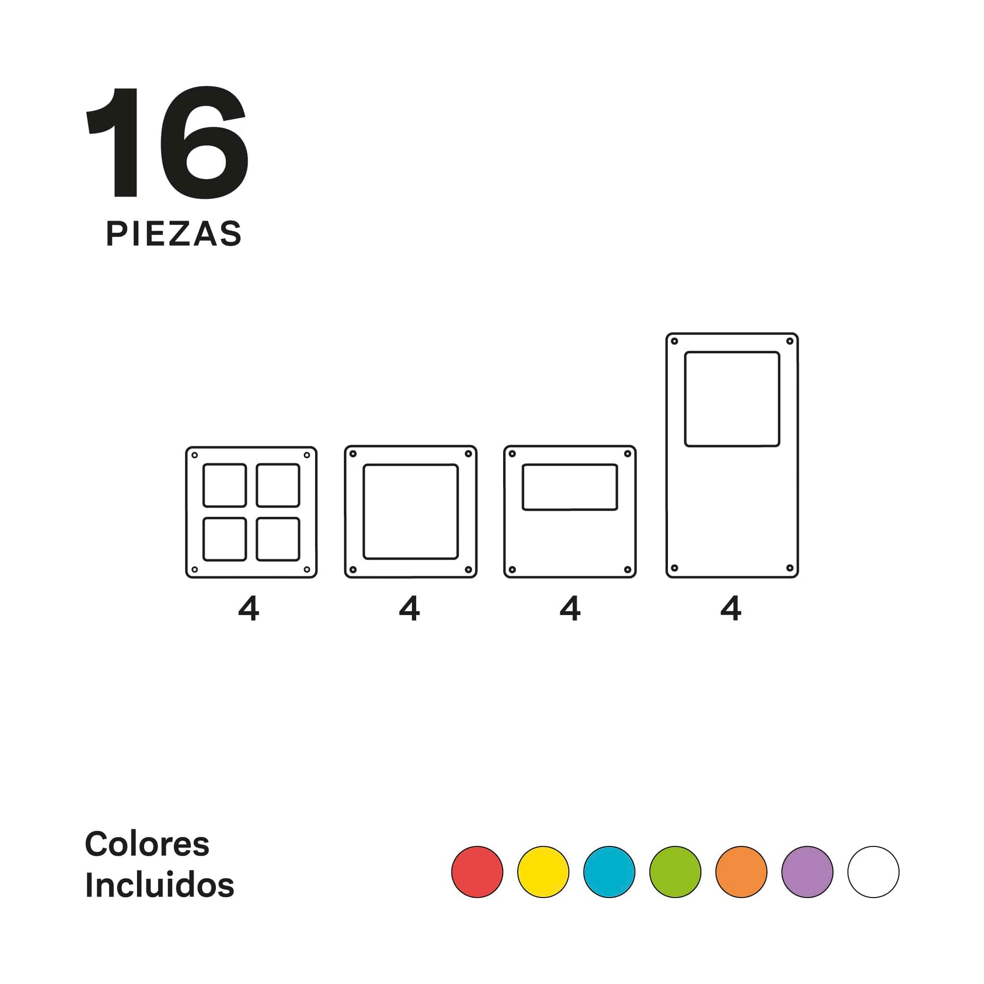 Imanix Juegos Magnéticos Puertas y Ventanas 16 Piezas - Imanix IMA-DW16