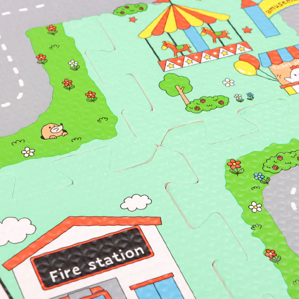 INFANTI Juguetes de actividades para bebés Alfombra EVA Pista Ciudad 9 Piezas -  Infanti 05211531862