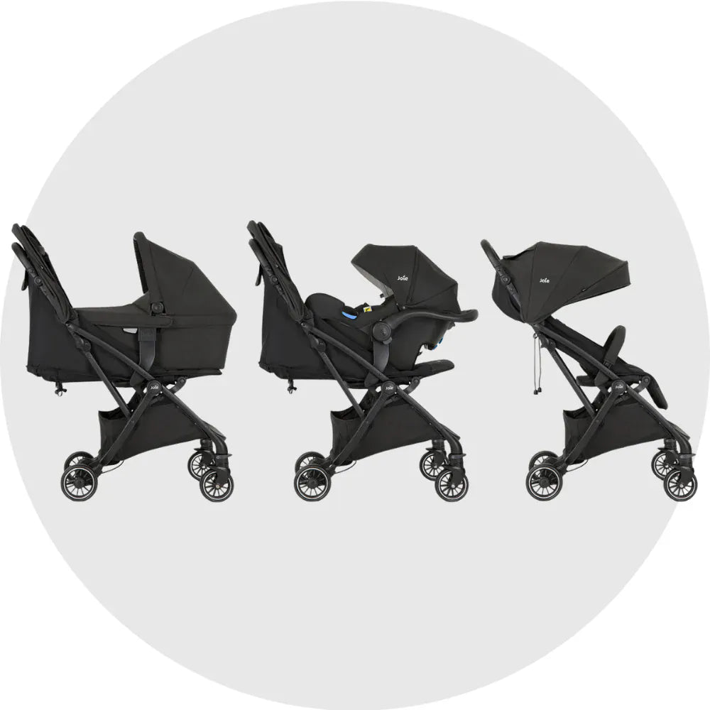 JOIE Coches Coche de Paseo Compacto 3 en 1 Tourist Pebble Joie JO420S1706PEBB