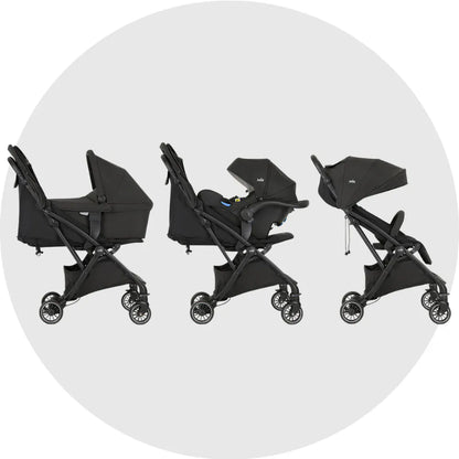JOIE Coches Coche de Paseo Compacto 3 en 1 Tourist Pebble Joie JO420S1706PEBB