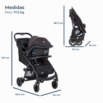 Joie Coches Travel System Travel System Coche Muze Lx Coal - Joie JO420T1035CO
