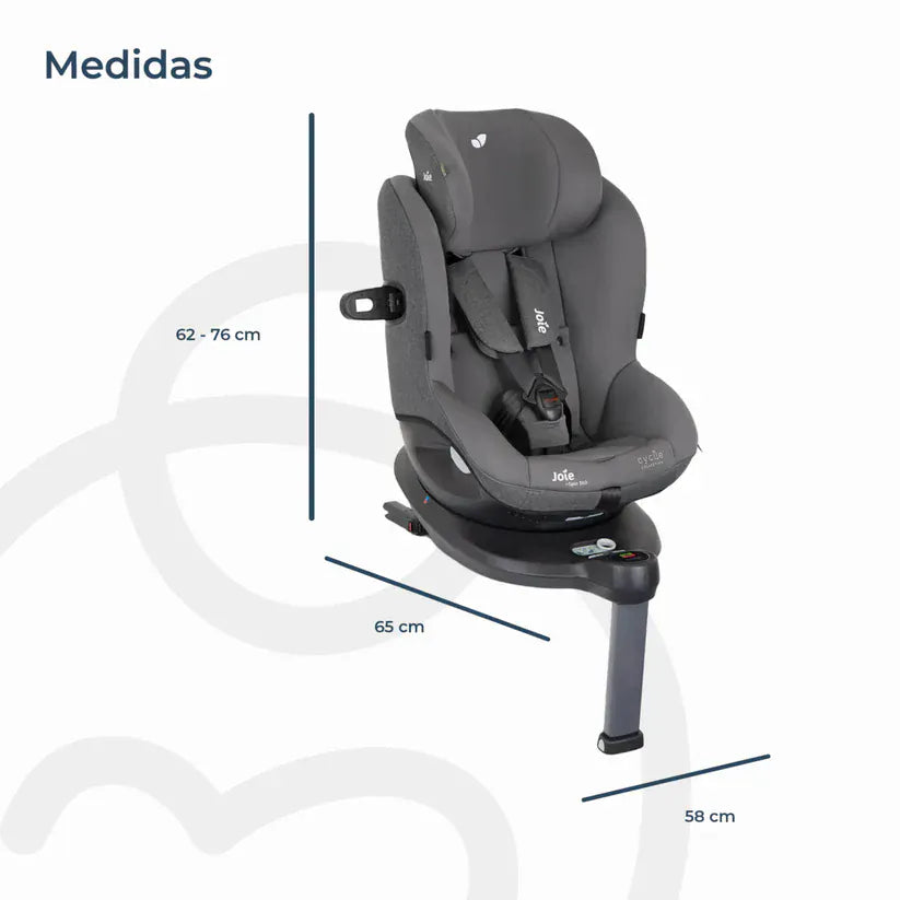 Joie Sillas de auto Silla de Auto Giratoria i-Spin 360 Shell Gray Joie JO420C1801SH