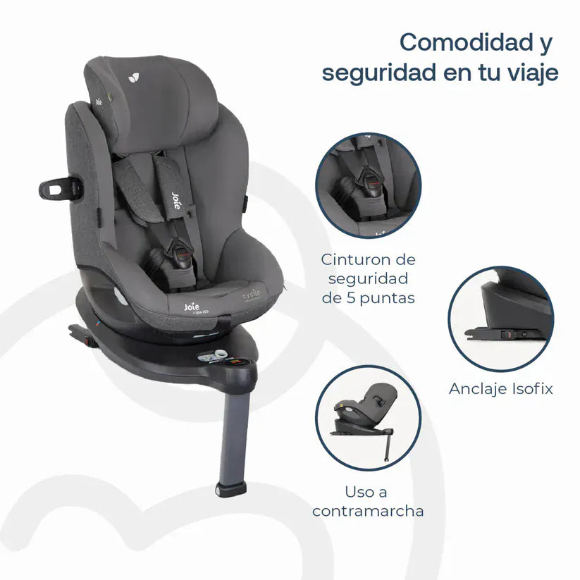 Joie Sillas de auto Silla de Auto Giratoria i-Spin 360 Shell Gray Joie JO420C1801SH