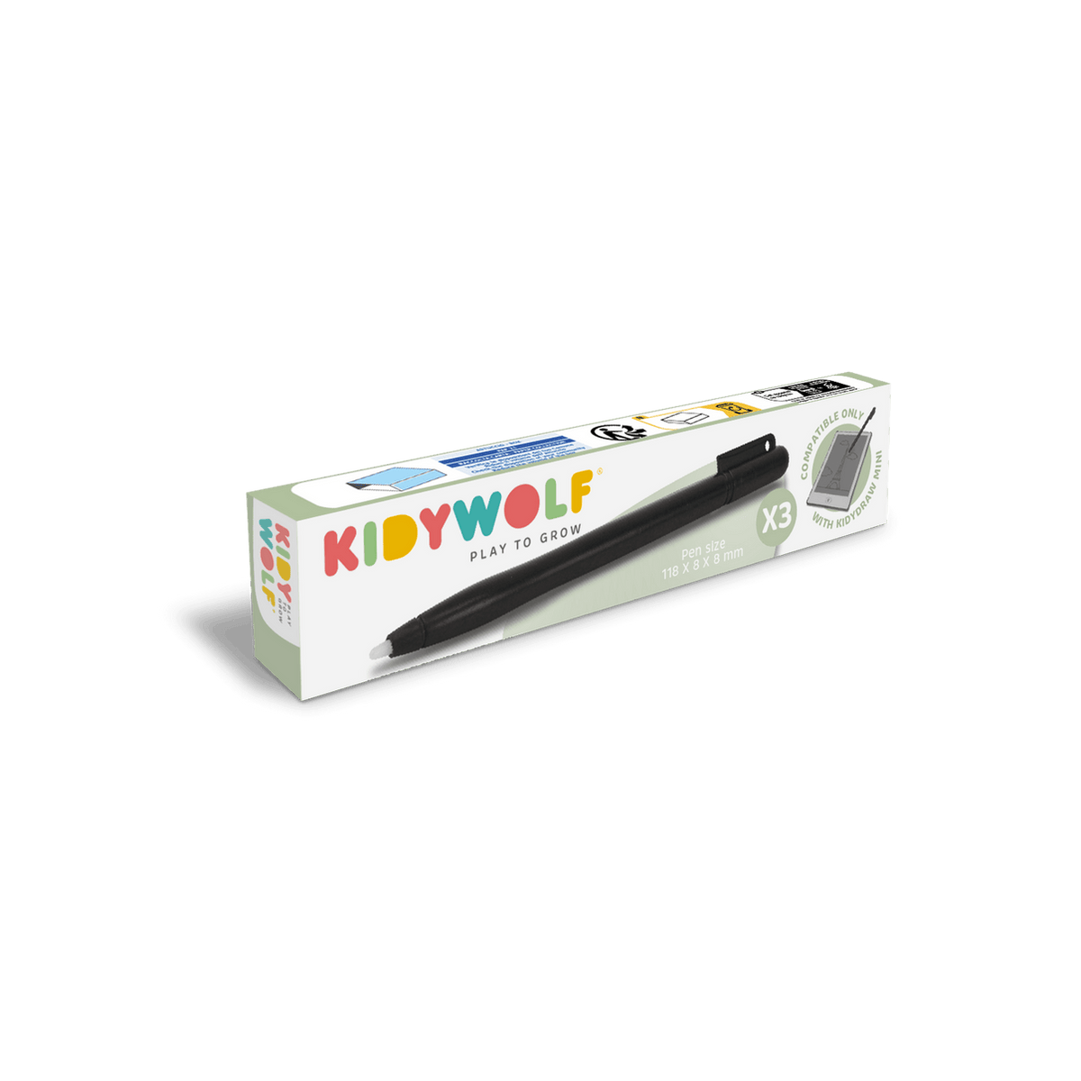 Kidywolf 3 lápices Kidypen para Tablet de dibujo Kidydraw mini - Kidywolf KIDYPEN