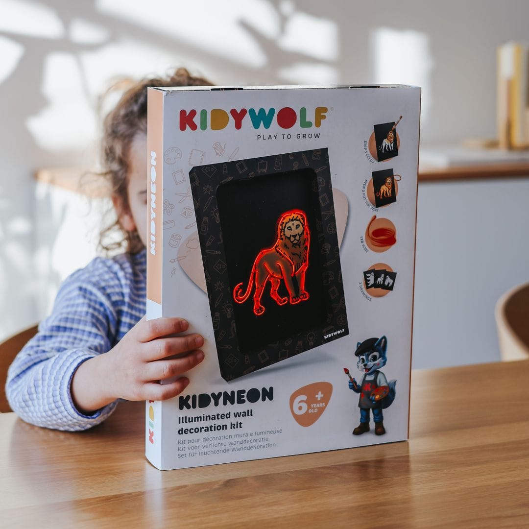 Kidywolf Arte / Manualidades Kidyneon Kit de decoración mural luminosa Animales - Kidywolf KIDYNEON-ANI-OR