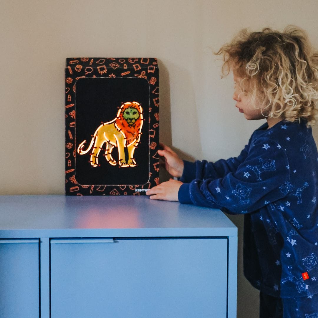 Kidywolf Arte / Manualidades Kidyneon Kit de decoración mural luminosa Animales - Kidywolf KIDYNEON-ANI-OR