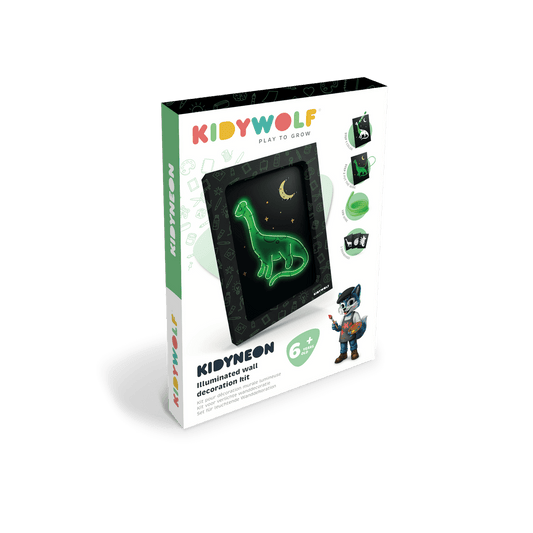 Kidywolf Arte / Manualidades Kidyneon Kit de decoración mural luminosa Dinosaurios - Kidywolf KIDYNEON-DIN-GR